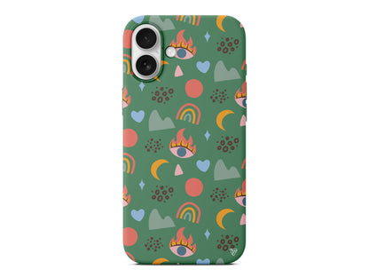 Eyes Moon Lansman Model İçi Kadife Silikon Telefon Kılıfı