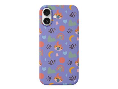 Eyes Moon Lansman Model İçi Kadife Silikon Telefon Kılıfı