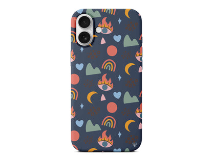 Eyes Moon Lansman Model İçi Kadife Silikon Telefon Kılıfı