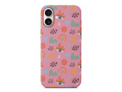 Eyes Moon Lansman Model İçi Kadife Silikon Telefon Kılıfı