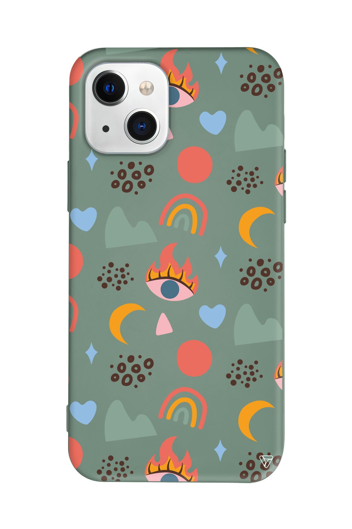 Eyes Moon Lansman Model İçi Kadife Silikon Telefon Kılıfı