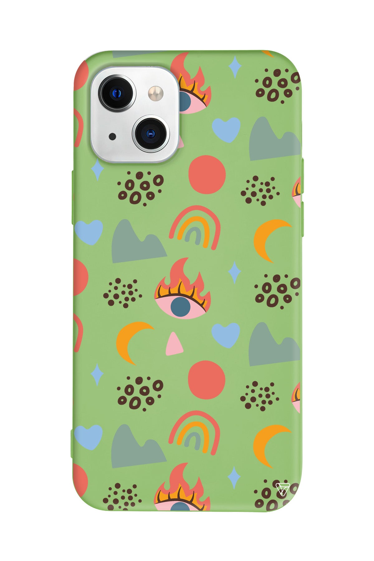 Eyes Moon Lansman Model İçi Kadife Silikon Telefon Kılıfı