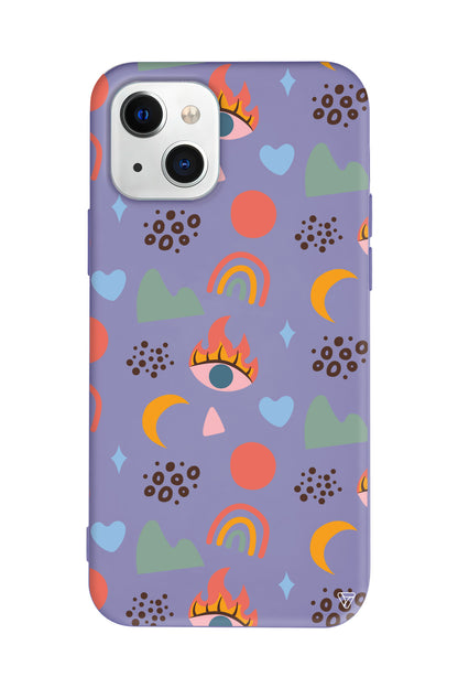 Eyes Moon Lansman Model İçi Kadife Silikon Telefon Kılıfı – Plus Serisine Özel