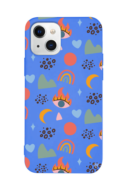 Eyes Moon Lansman Model İçi Kadife Silikon Telefon Kılıfı