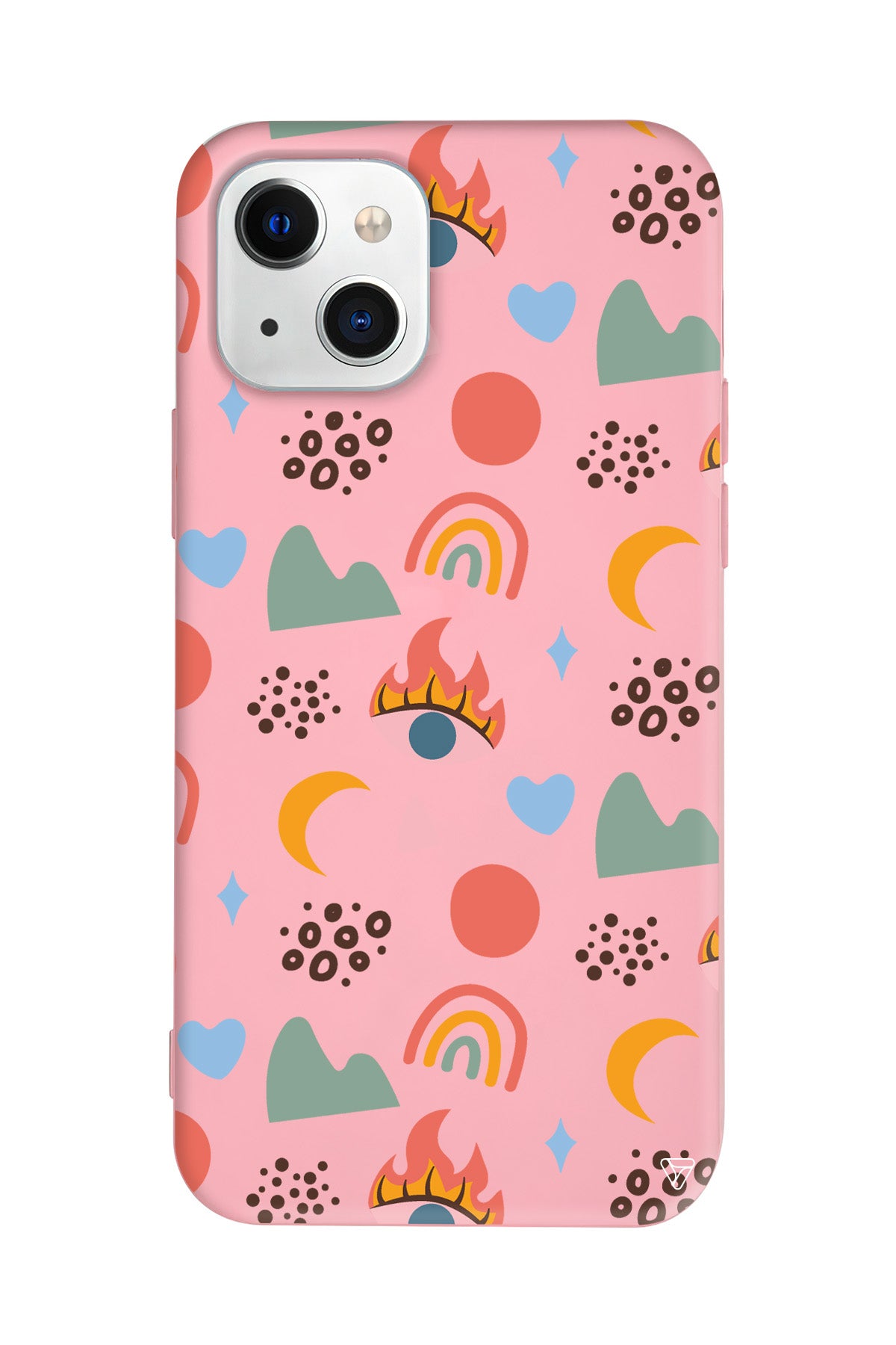 Eyes Moon Lansman Model İçi Kadife Silikon Telefon Kılıfı