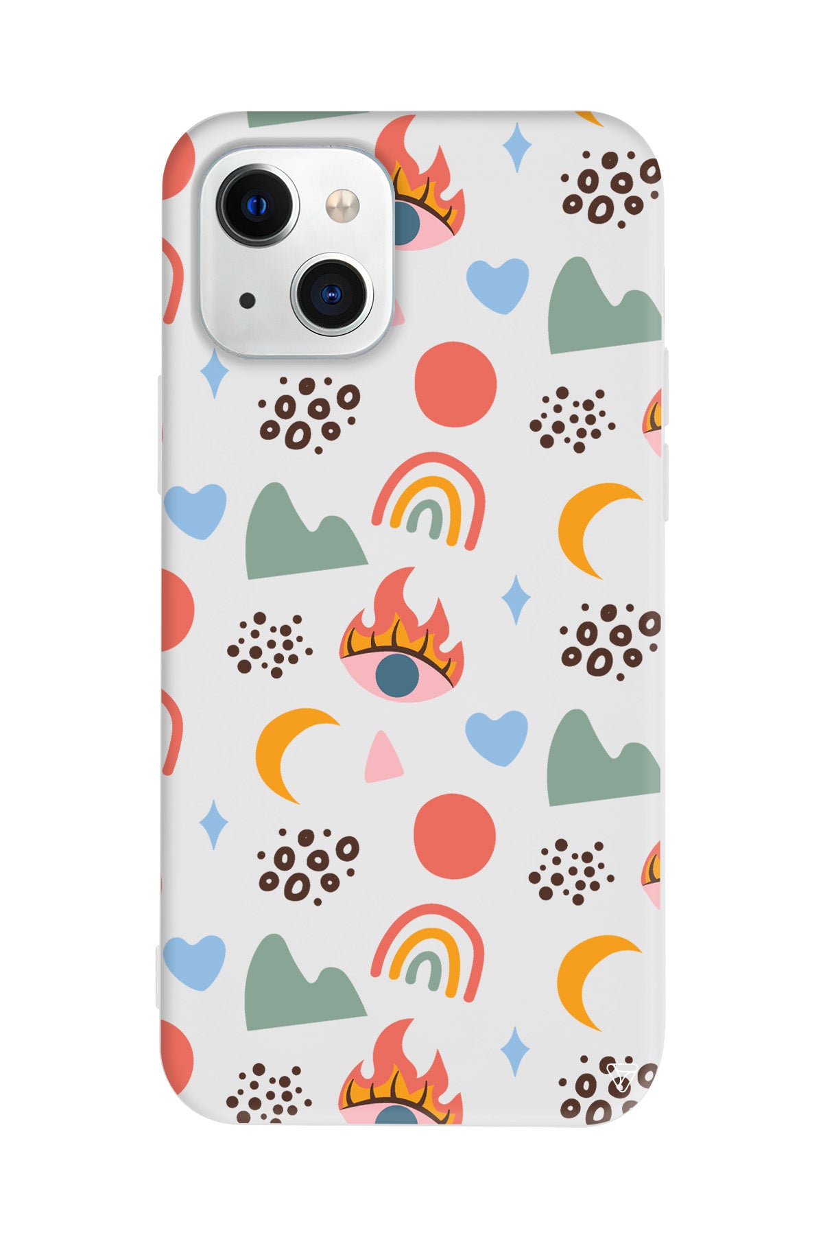 Eyes Moon Lansman Model İçi Kadife Silikon Telefon Kılıfı