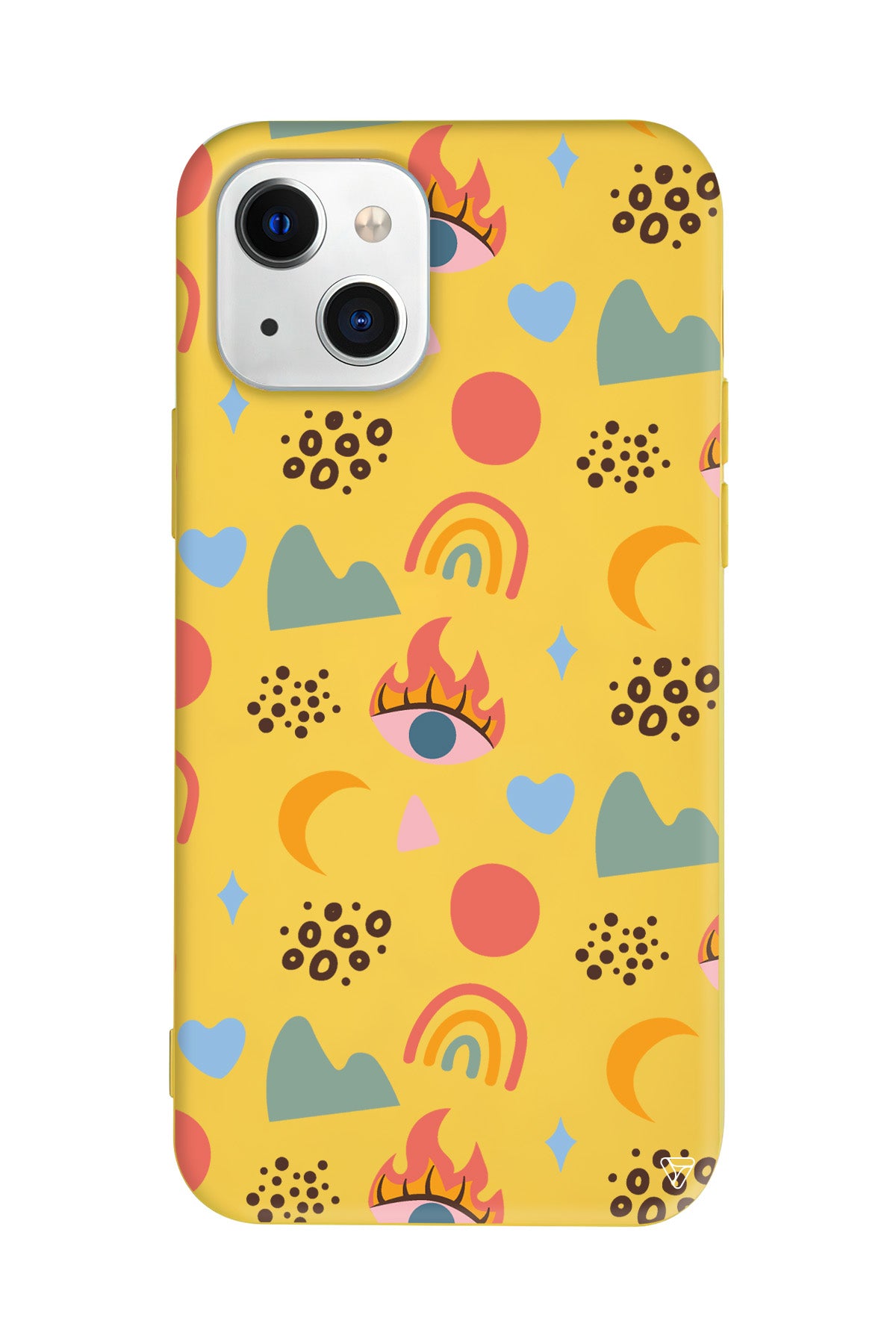 Eyes Moon Lansman Model İçi Kadife Silikon Telefon Kılıfı