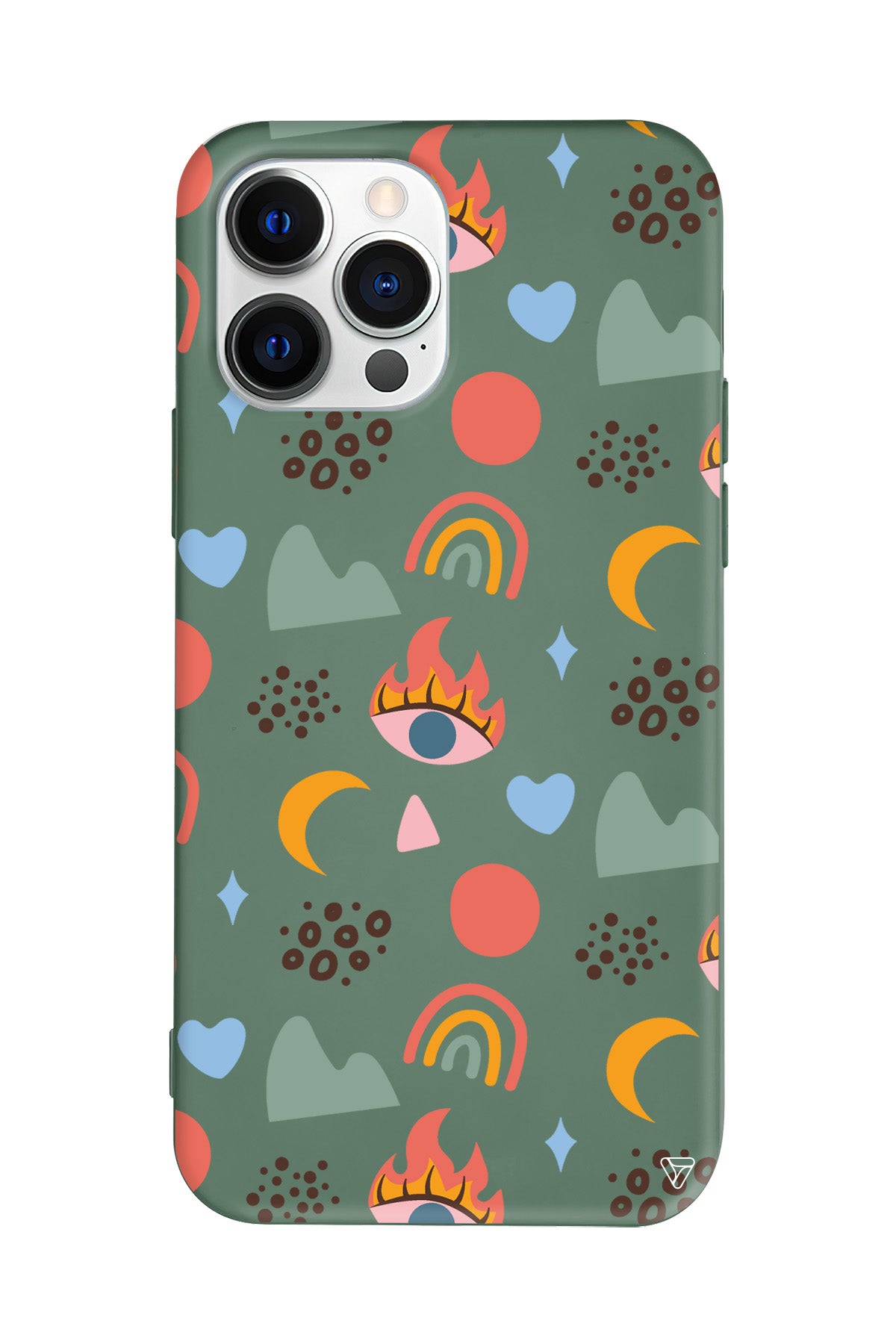 Eyes Moon Lansman Model İçi Kadife Silikon Telefon Kılıfı