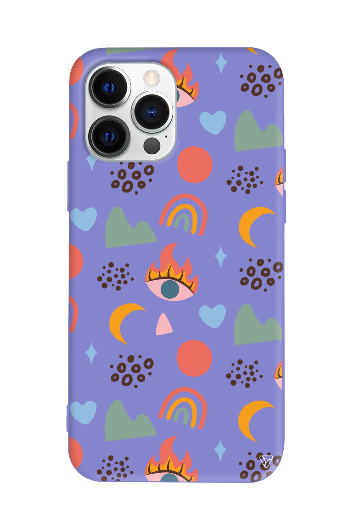 Eyes Moon Lansman Model İçi Kadife Silikon Telefon Kılıfı