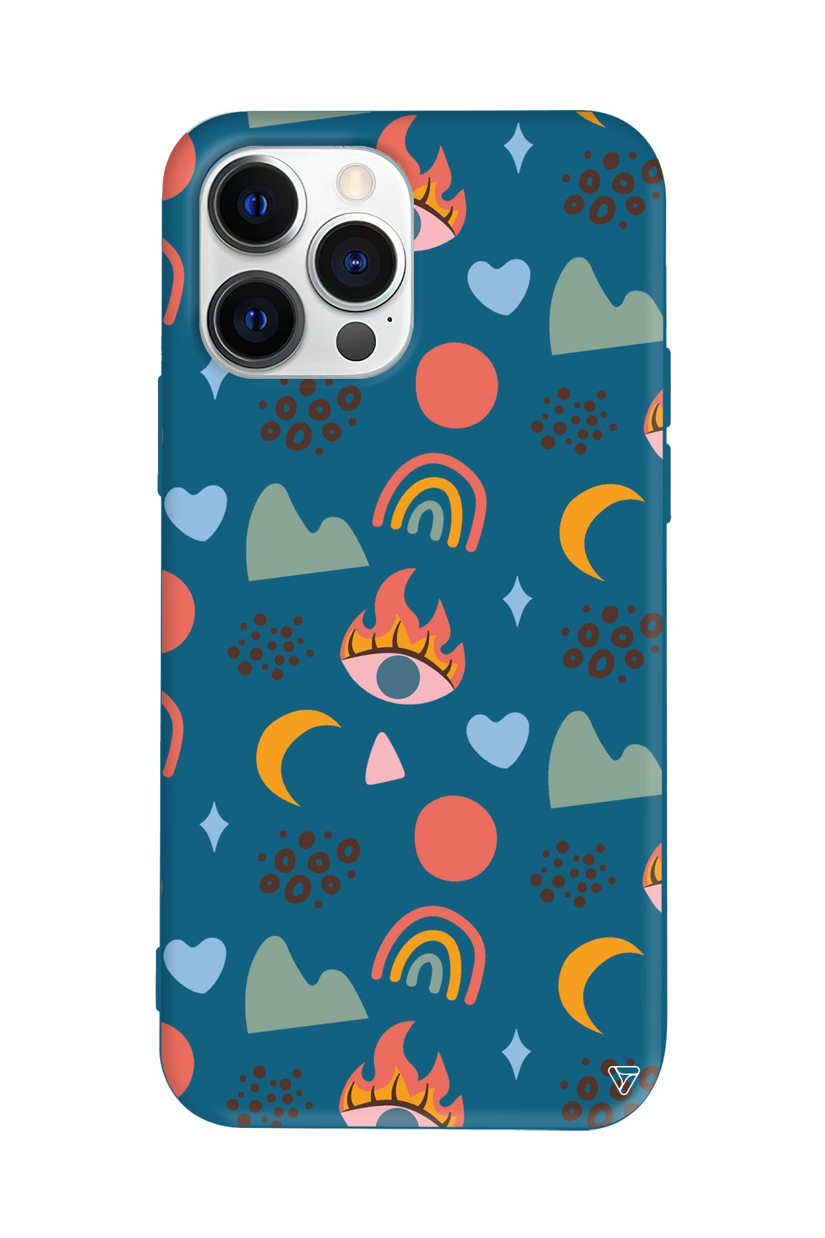 Eyes Moon Lansman Model İçi Kadife Silikon Telefon Kılıfı