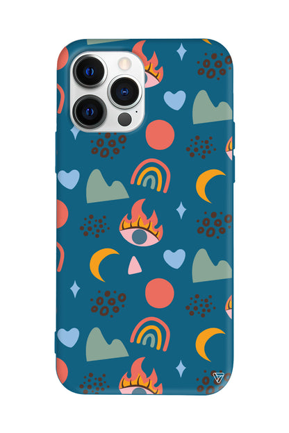 Eyes Moon Lansman Model İçi Kadife Silikon Telefon Kılıfı