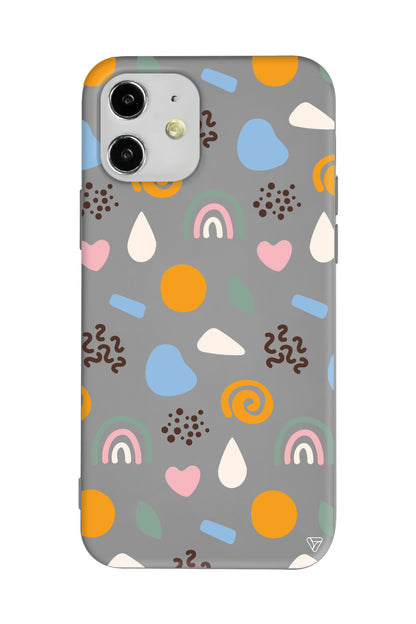 Abstract 4 Lansman Model İçi Kadife Silikon Telefon Kılıfı