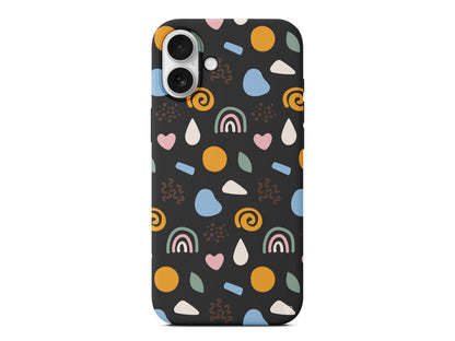 Abstract 4 Lansman Model İçi Kadife Silikon Telefon Kılıfı