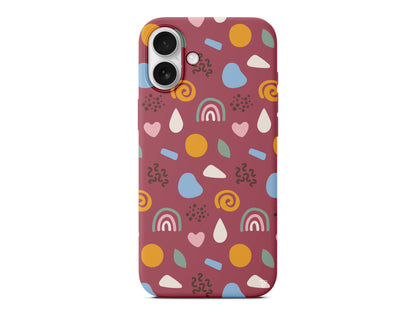 Abstract 4 Lansman Model İçi Kadife Silikon Telefon Kılıfı