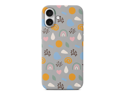 Abstract 4 Lansman Model İçi Kadife Silikon Telefon Kılıfı