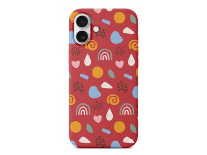 Abstract 4 Lansman Model İçi Kadife Silikon Telefon Kılıfı – Plus Serisine Özel