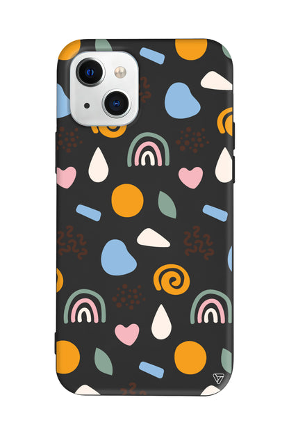 Abstract 4 Lansman Model İçi Kadife Silikon Telefon Kılıfı