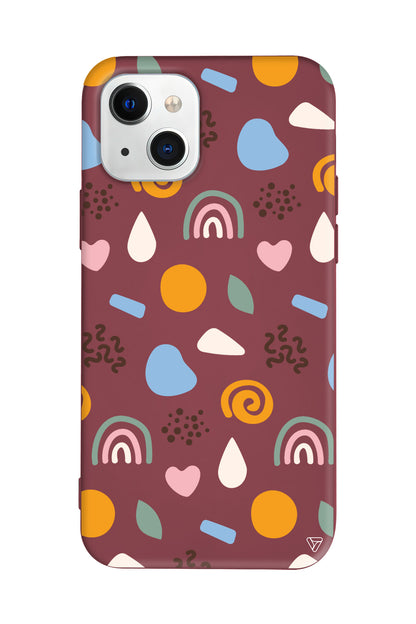 Abstract 4 Lansman Model İçi Kadife Silikon Telefon Kılıfı