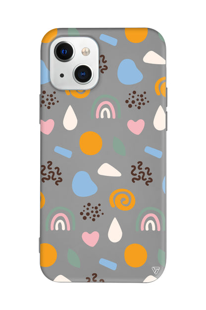 Abstract 4 Lansman Model İçi Kadife Silikon Telefon Kılıfı