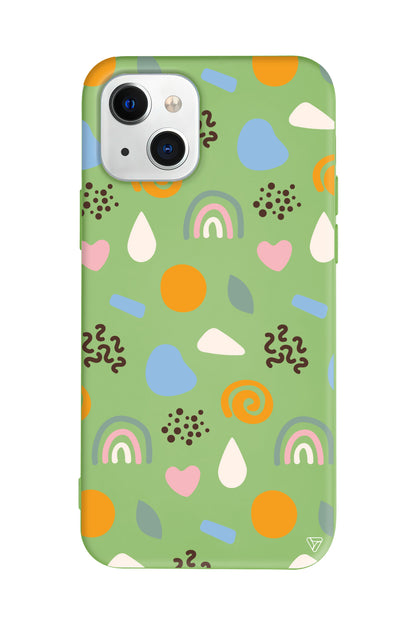 Abstract 4 Lansman Model İçi Kadife Silikon Telefon Kılıfı – Plus Serisine Özel