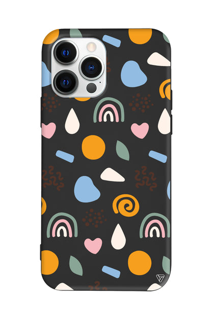 Abstract 4 Lansman Model İçi Kadife Silikon Telefon Kılıfı