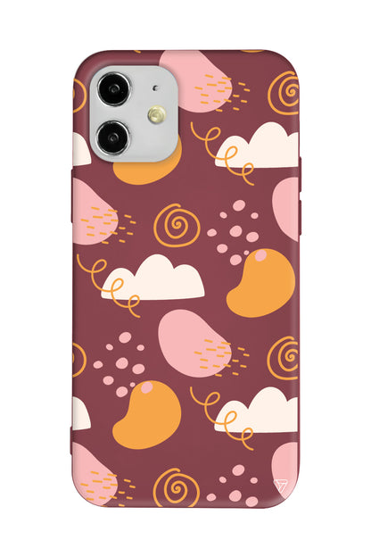 Abstract 6 Lansman Model İçi Kadife Silikon Telefon Kılıfı