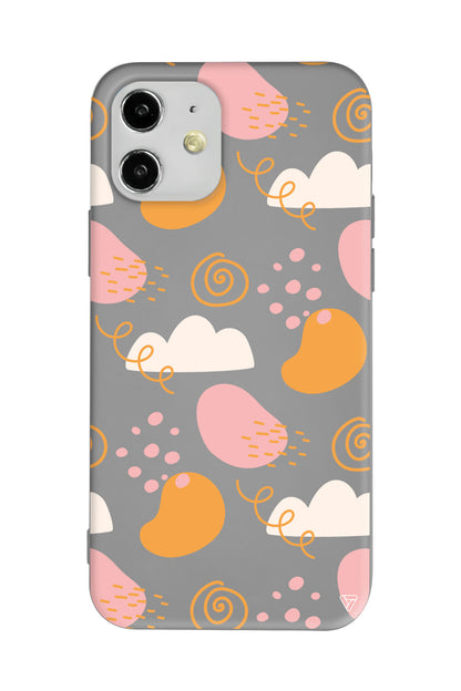 Abstract 6 Lansman Model İçi Kadife Silikon Telefon Kılıfı