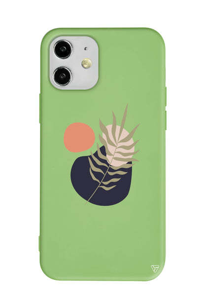 Botanik Lansman Model İçi Kadife Silikon Telefon Kılıfı