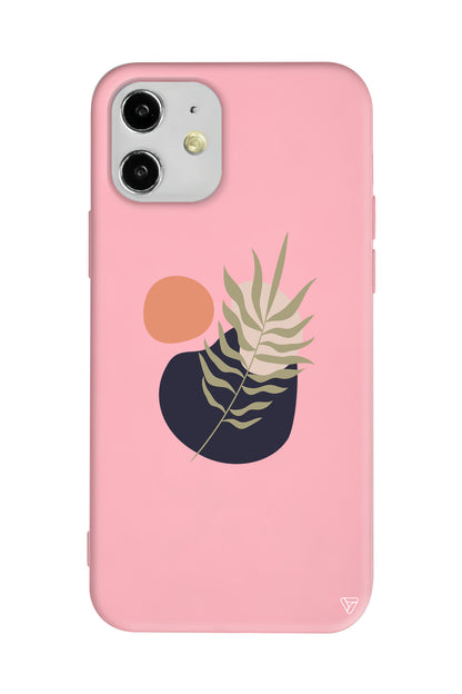 Botanik Lansman Model İçi Kadife Silikon Telefon Kılıfı