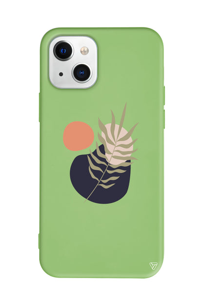 Botanik Lansman Model İçi Kadife Silikon Telefon Kılıfı