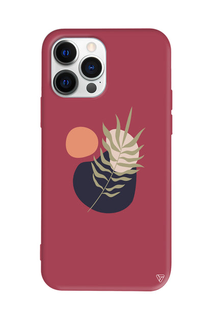 Botanik Lansman Model İçi Kadife Silikon Telefon Kılıfı