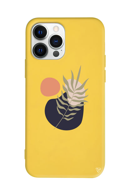 Botanik Lansman Model İçi Kadife Silikon Telefon Kılıfı