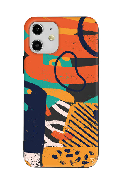 Turuncu Renkler Lansman Model İçi Kadife Silikon Telefon Kılıfı