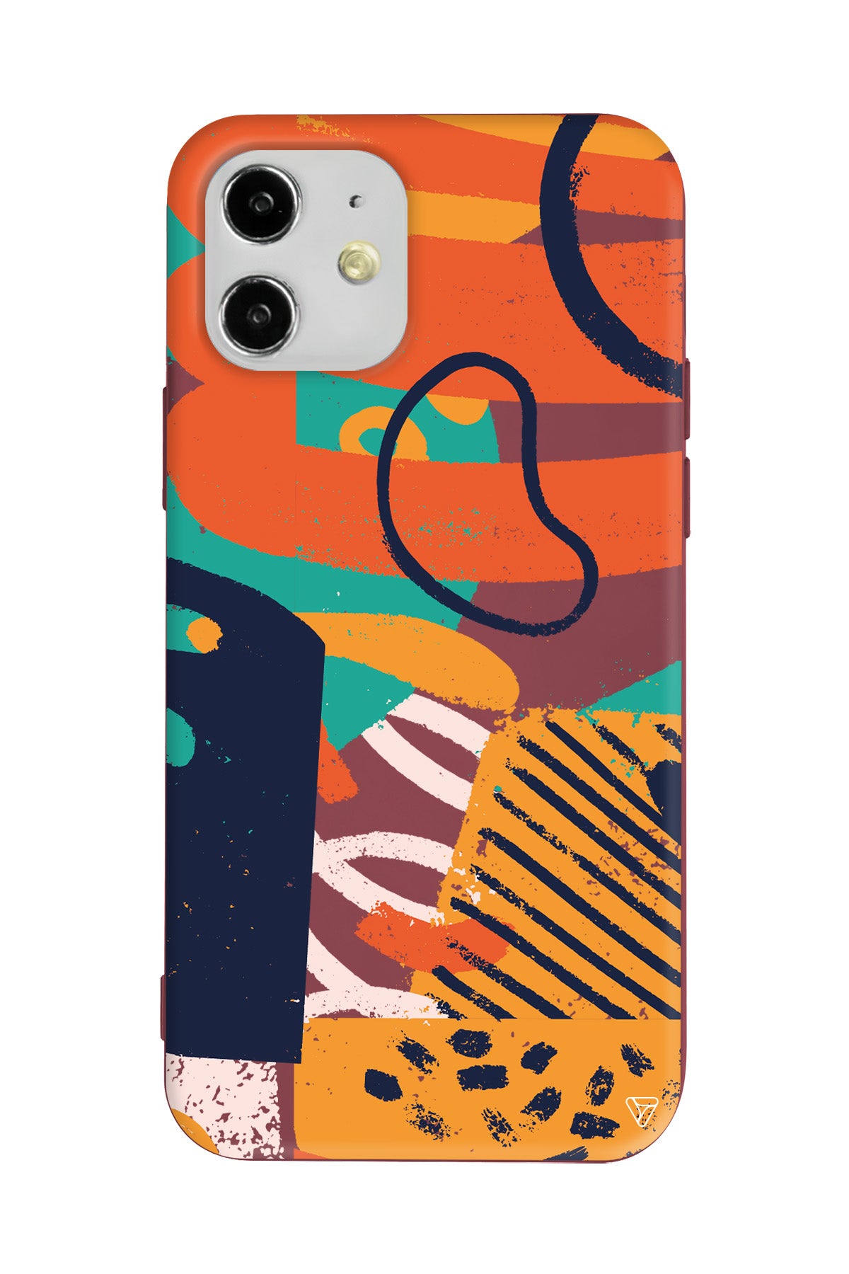 Turuncu Renkler Lansman Model İçi Kadife Silikon Telefon Kılıfı