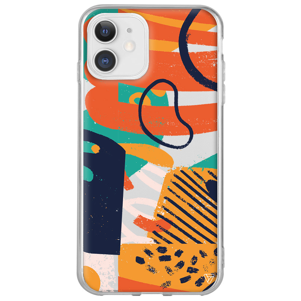 Turuncu Renkler Lansman Model İçi Kadife Silikon Telefon Kılıfı