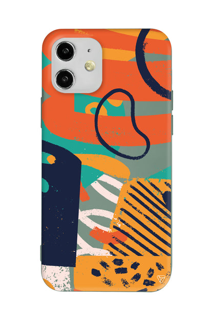Turuncu Renkler Lansman Model İçi Kadife Silikon Telefon Kılıfı