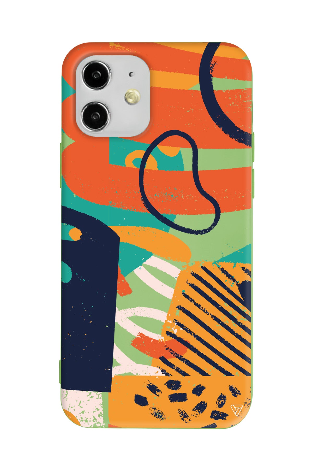 Turuncu Renkler Lansman Model İçi Kadife Silikon Telefon Kılıfı