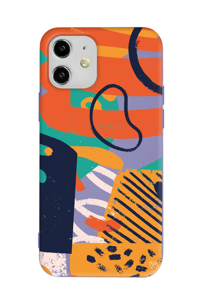 Turuncu Renkler Lansman Model İçi Kadife Silikon Telefon Kılıfı