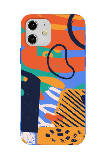 Turuncu Renkler Lansman Model İçi Kadife Silikon Telefon Kılıfı