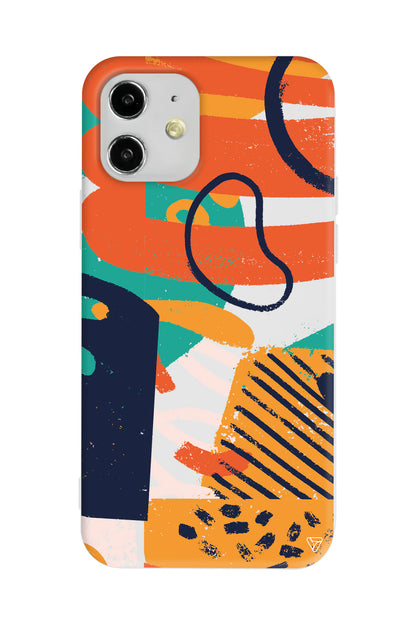Turuncu Renkler Lansman Model İçi Kadife Silikon Telefon Kılıfı
