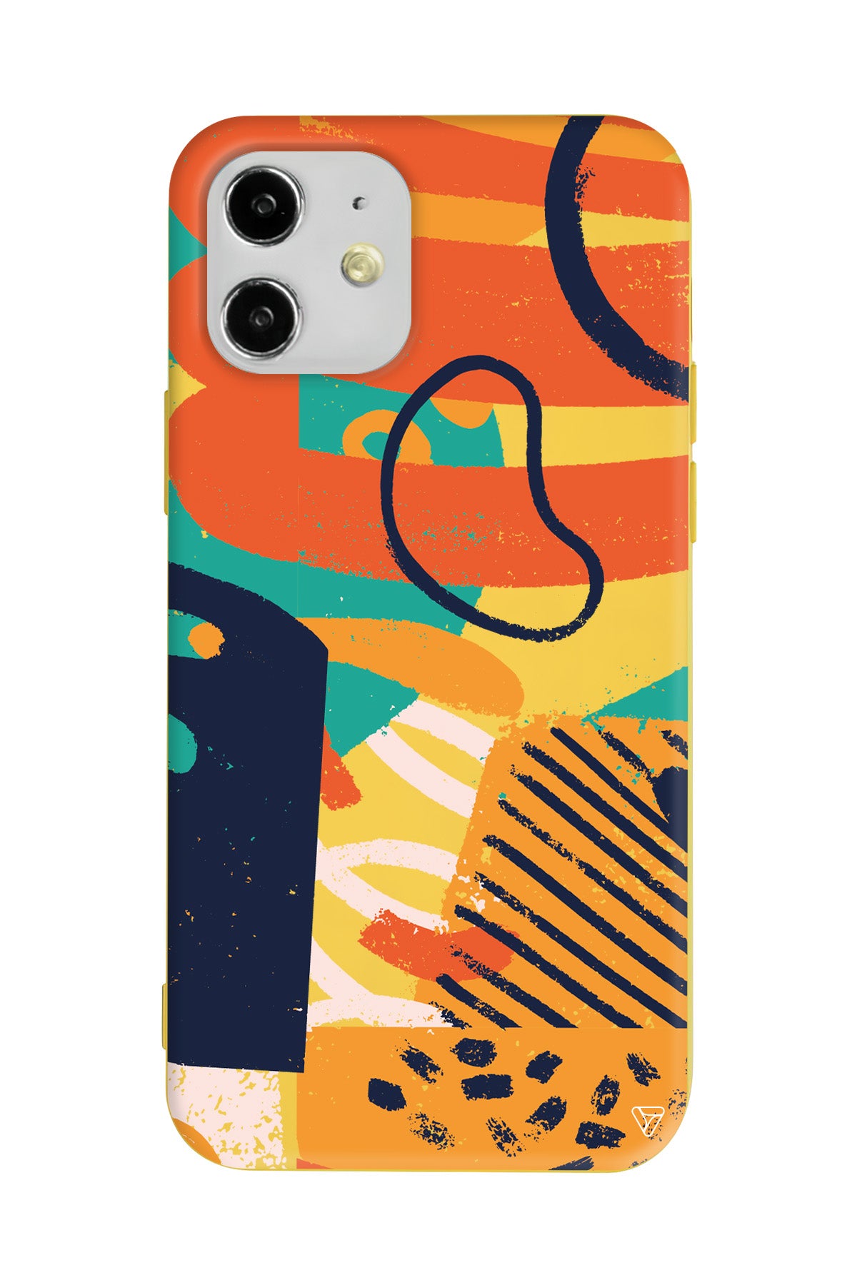 Turuncu Renkler Lansman Model İçi Kadife Silikon Telefon Kılıfı