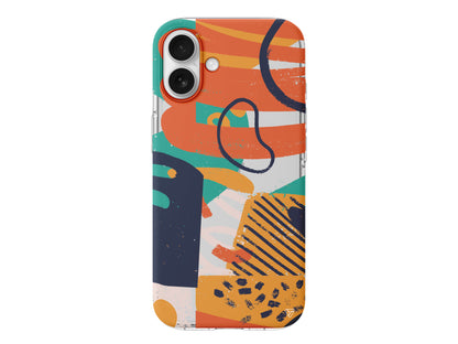 Turuncu Renkler Lansman Model İçi Kadife Silikon Telefon Kılıfı