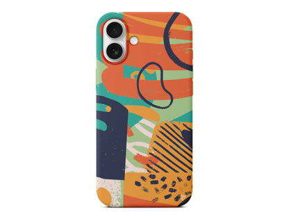 Turuncu Renkler Lansman Model İçi Kadife Silikon Telefon Kılıfı