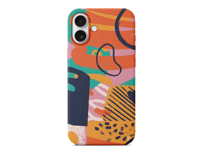 Turuncu Renkler Lansman Model İçi Kadife Silikon Telefon Kılıfı