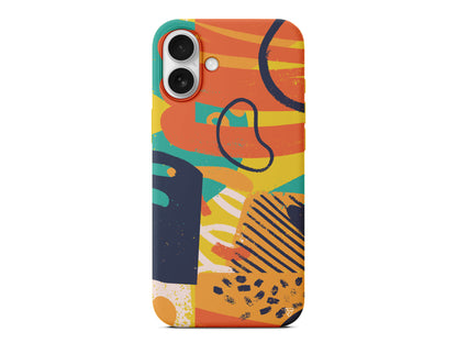 Turuncu Renkler Lansman Model İçi Kadife Silikon Telefon Kılıfı