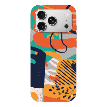 Turuncu Renkler Lansman Model İçi Kadife Silikon Telefon Kılıfı