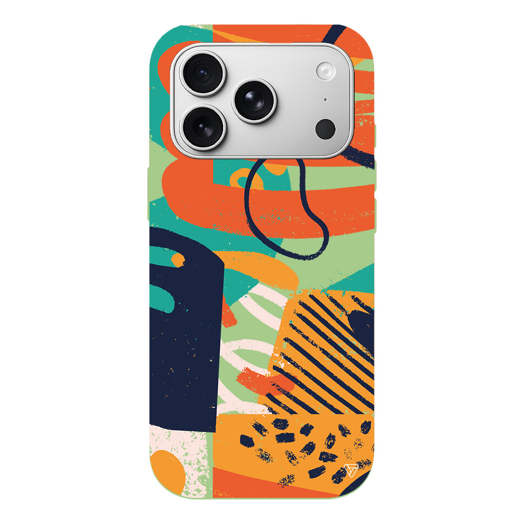 Turuncu Renkler Lansman Model İçi Kadife Silikon Telefon Kılıfı