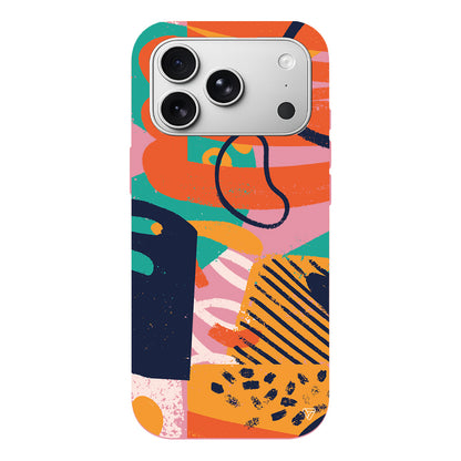 Turuncu Renkler Lansman Model İçi Kadife Silikon Telefon Kılıfı