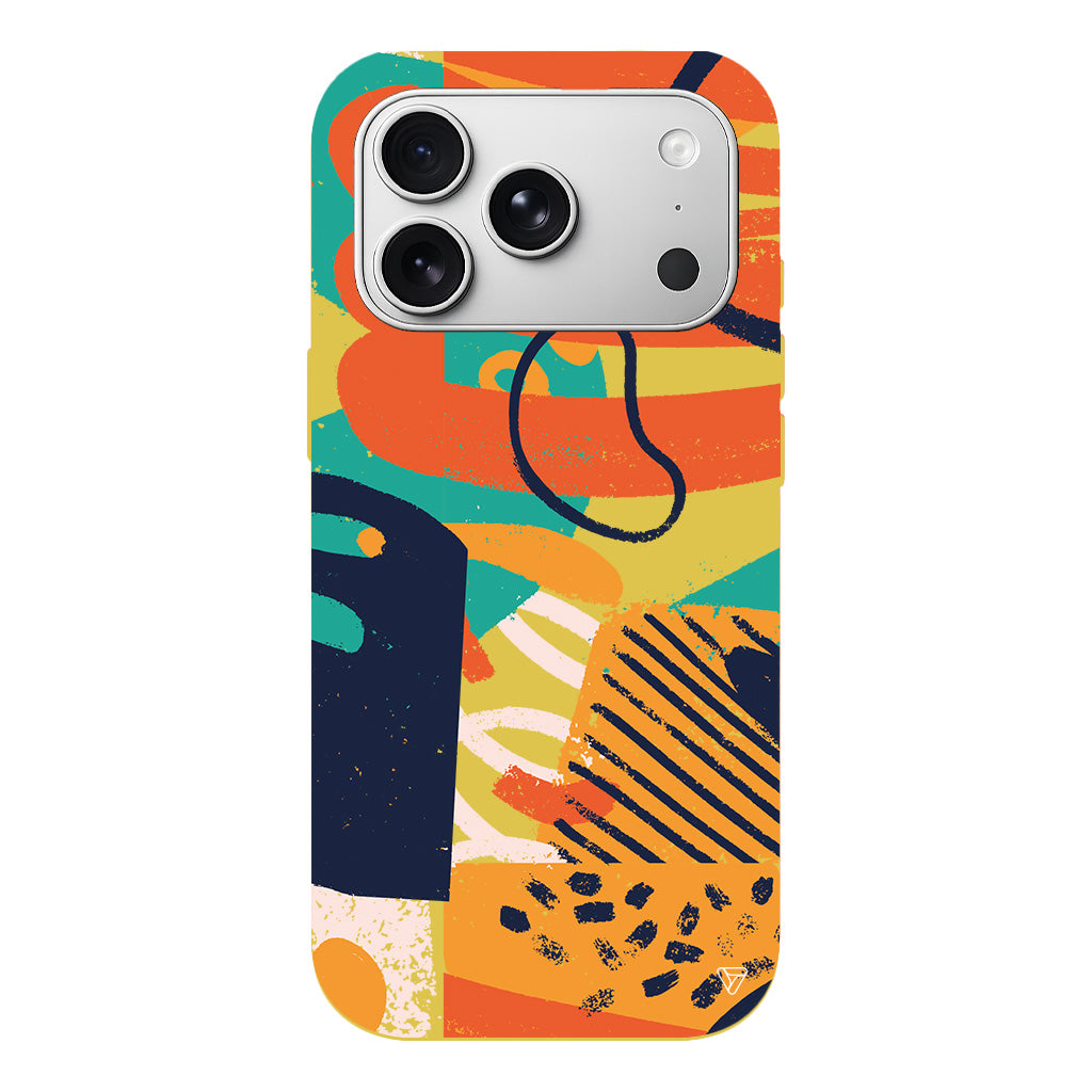 Turuncu Renkler Lansman Model İçi Kadife Silikon Telefon Kılıfı