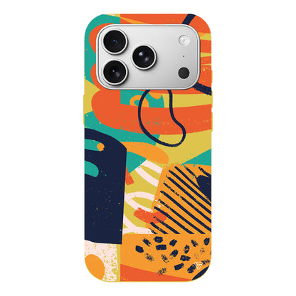 Turuncu Renkler Lansman Model İçi Kadife Silikon Telefon Kılıfı